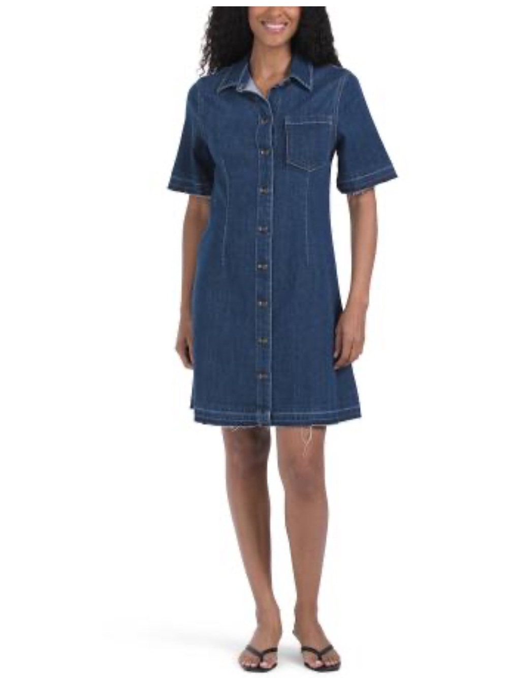 Kobi Halperin Alice Stretch-Denim Button-Down Minidress. Size XS. MSRP $398